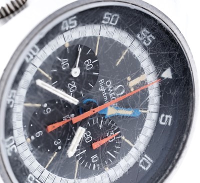 Lot 447 - Omega Flightmaster: a stainless steel cased chronograph wristwatch