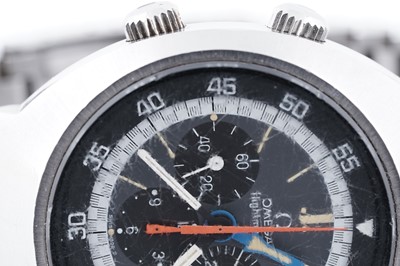 Lot 447 - Omega Flightmaster: a stainless steel cased chronograph wristwatch