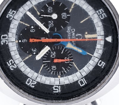 Lot 447 - Omega Flightmaster: a stainless steel cased chronograph wristwatch