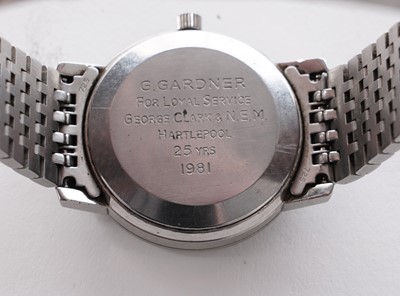 Lot 523 - Omega: a stainless steel cased automatic wristwatch