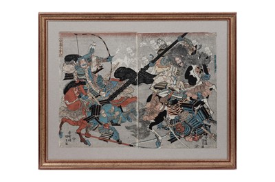 Lot 232 - Utagawa Kunisada - Tawara Toda | woodblock print
