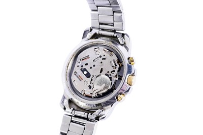 Lot 562 - Seiko 100M: a stainless steel cased automatic chronograph wristwatch
