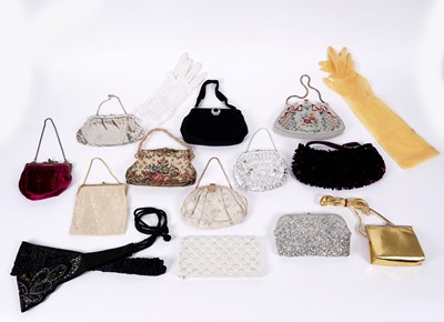 Lot 221 - 1950's and 1960's evening bags; and other accessories