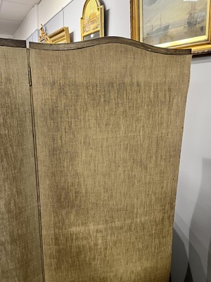 Lot 32 - A Vintage needlework four-fold room divide/screen