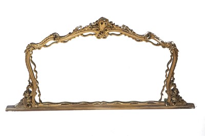 Lot 184 - A 19th Century Rococo style giltwood overmantel mirror