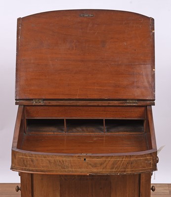 Lot 14 - A Victorian inlaid walnut davenport