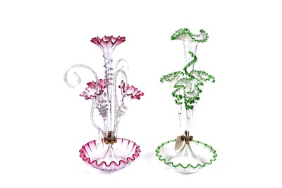 Lot 397 - Two Victorian epergnes