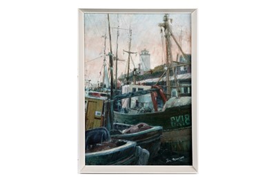 Lot 1096 - Tom Manson – Fishing boats at lowlights | oil