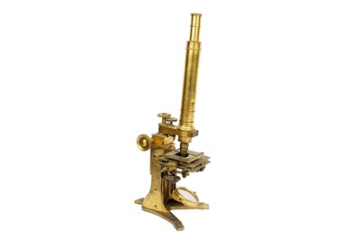 Lot 70 - A Victorian lacquered brass compound monocular microscope, by Andrew Ross, London