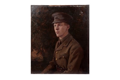 Lot 1111 - Frank Charles King - Portrait of a Great War soldier | oil