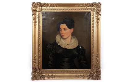 Lot 1112 - Early 19th Century British School - Mrs Bennett, with hair à la chinoise | oil