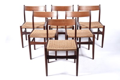 Lot 59 - A mid-20th Century teak and Afromosia matched dining room suite