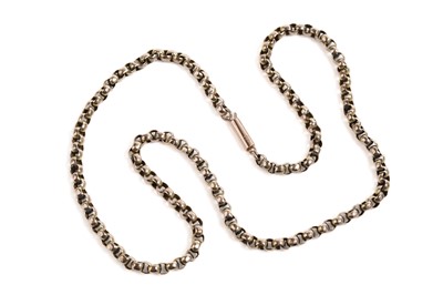 Lot 642 - A yellow gold belcher link chain necklace