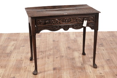 Lot 453 - An 18th Century carved oak side table