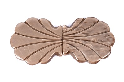 Lot 1509 - 1930s Art Deco seashell-inspired dress clips and buckles