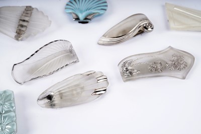 Lot 1509 - 1930s Art Deco seashell-inspired dress clips and buckles