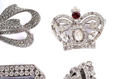 Lot 1514 - 1920s and later Art Deco paste-set jewellery