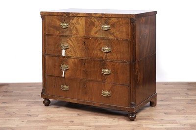 Lot 75 - A Victorian mahogany campaign chest of drawers
