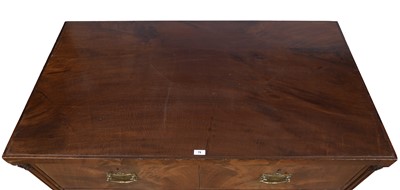 Lot 75 - A Victorian mahogany campaign chest of drawers