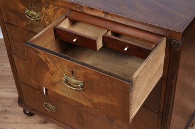 Lot 75 - A Victorian mahogany campaign chest of drawers