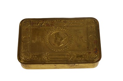 Lot 41 - A First World War brass 1914 Princess Mary Christmas tin; and other collectibles