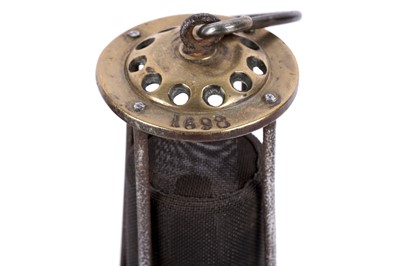 Lot 1443 - Three miners’ lamps; together with a Clanny style lamp