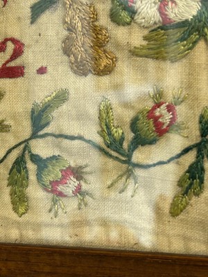 Lot 1481 - A Victorian needlework sampler dated 1842