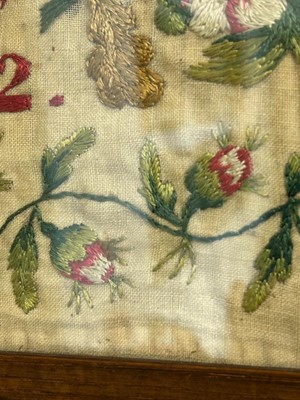 Lot 1481 - A Victorian needlework sampler dated 1842