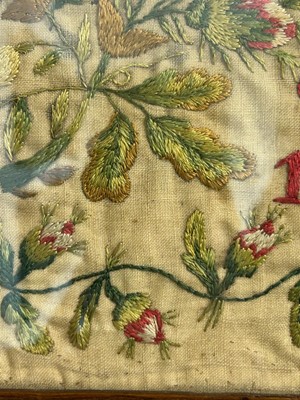 Lot 1481 - A Victorian needlework sampler dated 1842