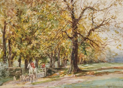Lot 92 - John Atkinson - Huntsmen and hounds | watercolour