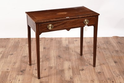 Lot 405 - A late Georgian inlaid mahogany side table