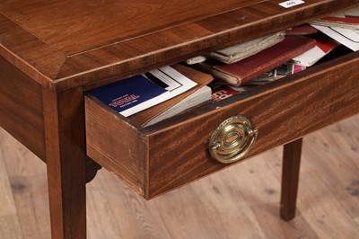 Lot 405 - A late Georgian inlaid mahogany side table