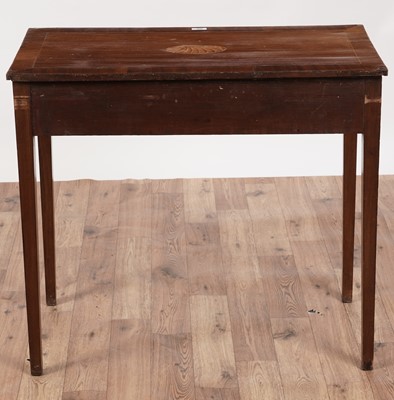 Lot 405 - A late Georgian inlaid mahogany side table