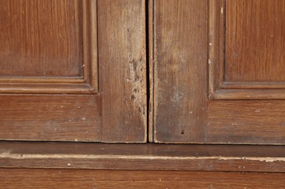 Lot 412 - A Victorian scumbled pine housekeeper’s cabinet