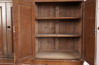 Lot 412 - A Victorian scumbled pine housekeeper’s cabinet