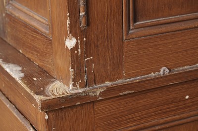 Lot 412 - A Victorian scumbled pine housekeeper’s cabinet