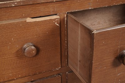 Lot 412 - A Victorian scumbled pine housekeeper’s cabinet