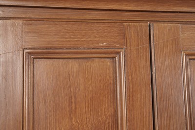 Lot 412 - A Victorian scumbled pine housekeeper’s cabinet