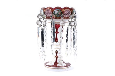Lot 1164 - A Bohemian glass lustre