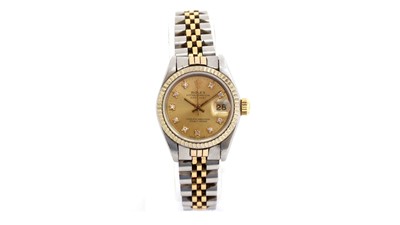 Lot 436 - Rolex Oyster Perpetual Datejust: a steel cased automatic lady's wristwatch