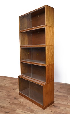 Lot 67 - Simplex: a pair of mid-20th Century teak sectional bookcases