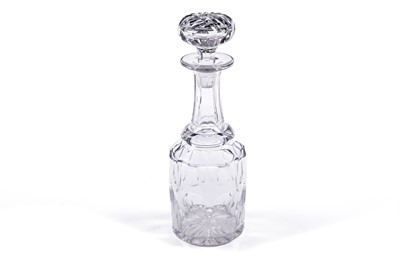 Lot 184 - Of White Star Line Interest: a cut-glass mallet shaped decanter and stopper