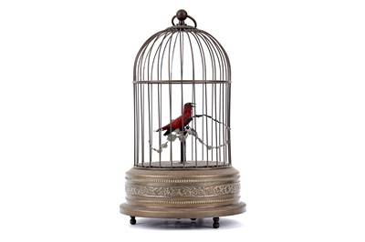 Lot 1249 - An early 20th Century singing bird cage automaton