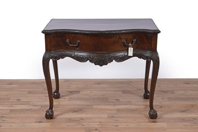 Lot 119 - A Victorian carved mahogany side table