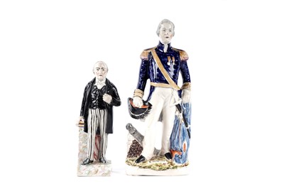 Lot 1090 - Two Staffordshire figures: Gladston and Napier
