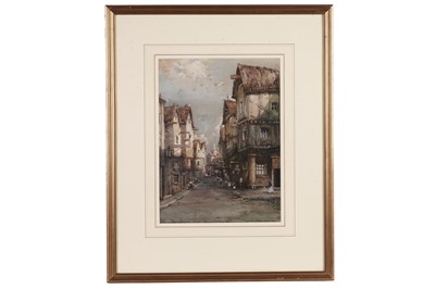 Lot 654 - Noel Harry Leaver - Street in a Dutch town | watercolour