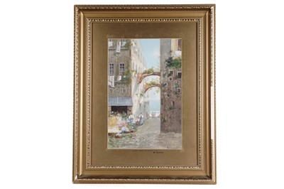Lot 659 - Maria Gianni - Street Scene in Naples, Italy | watercolour