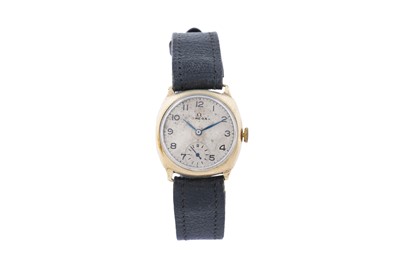 Lot 462 - Omega: a 9ct yellow cased manual wind wristwatch