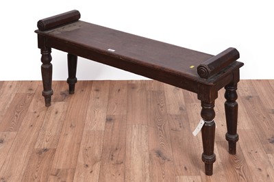 Lot 503 - A Victorian stained oak window seat