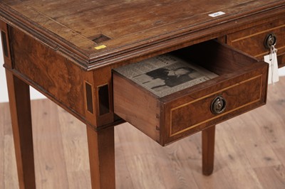 Lot 404 - An 18th Century style inlaid burr walnut and walnut side table